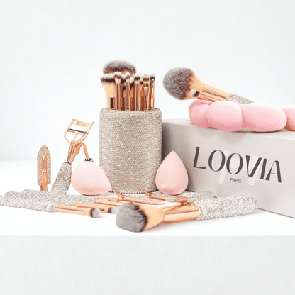 Box Makeup "Rose Argent" 30 pièces