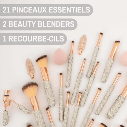 Box Makeup "Rose Argent" 30 pièces