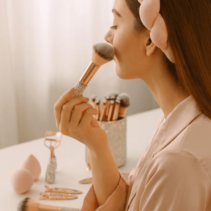 Box Makeup "Rose Argent" 30 pièces