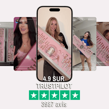 Box Makeup "Rose Argent" 30 pièces